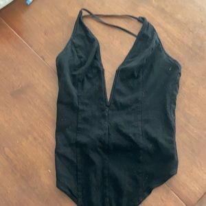 Sexy plunging Free People bodysuit